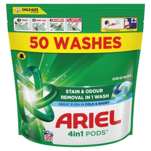 Ariel Original 4In1 Laundry Pods 50 Washes (975 g)