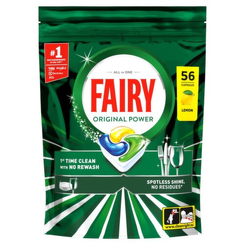 Fairy Original Power Lemon Dishwasher Tablets (56 Piece)