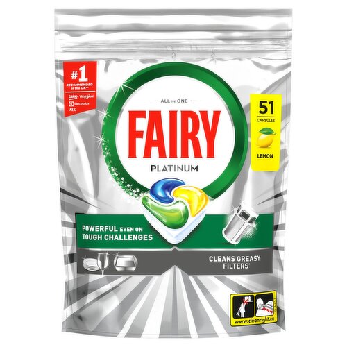 Fairy Platinum Lemon Dishwasher Tablets (51 Piece)
