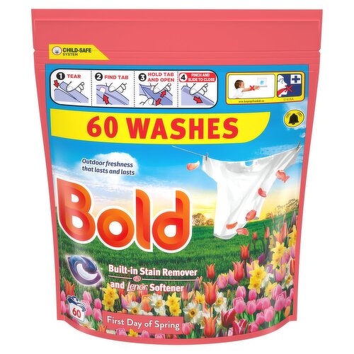 Bold First Day of Spring Laundry Pods 60 Washes (1.31 kg)