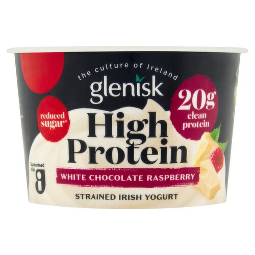 Glenisk White Chocolate Raspberry High Protein Strained Irish Yogurt (195 g)