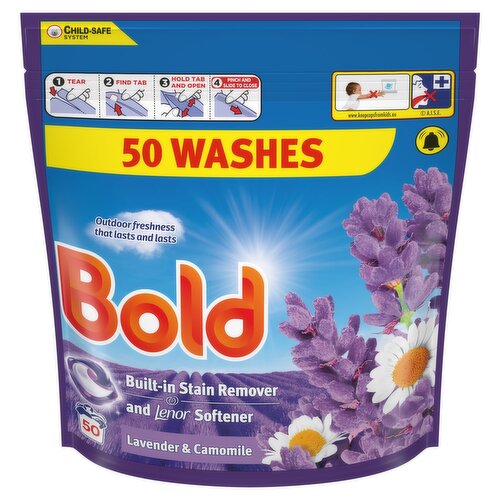 Bold Lavender & Camomile Laundry Pods 50 Washes (1.1 kg)