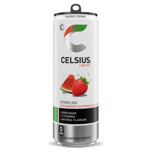 Celsius Strawberry Watermelon Energy Drink Can (355 ml)
