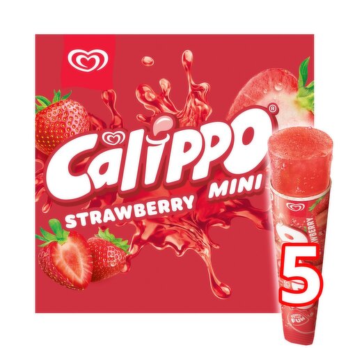 Calippo Strawberry Mini Ice Lollies 5 Pack (80 ml)