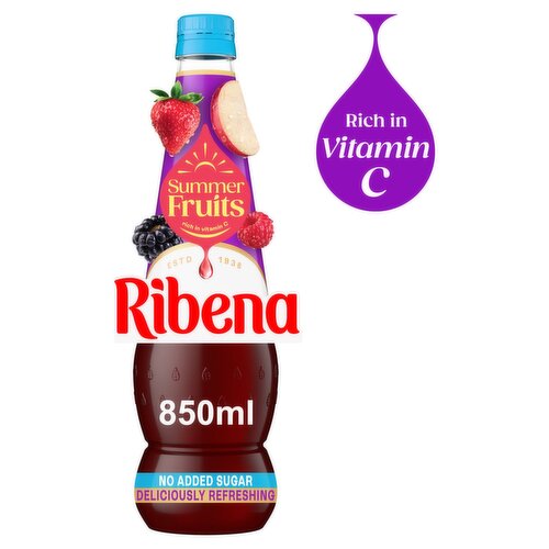 Ribena Summer Fruits Juice Drink No Added Sugar (850 ml)