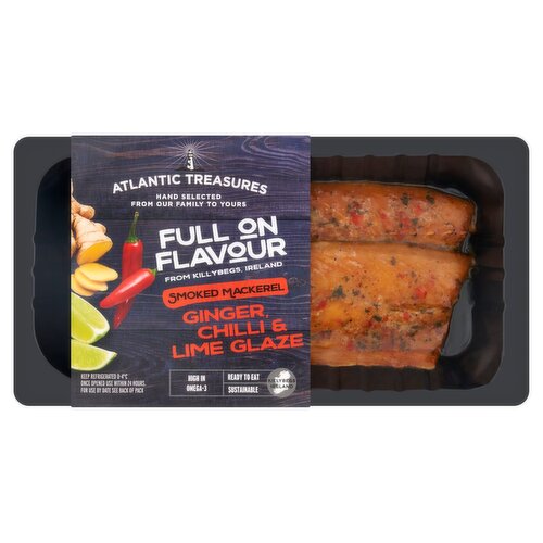 Atlantic Treasures Ginger Chilli & Lime Smoked Mackerel (160 g)