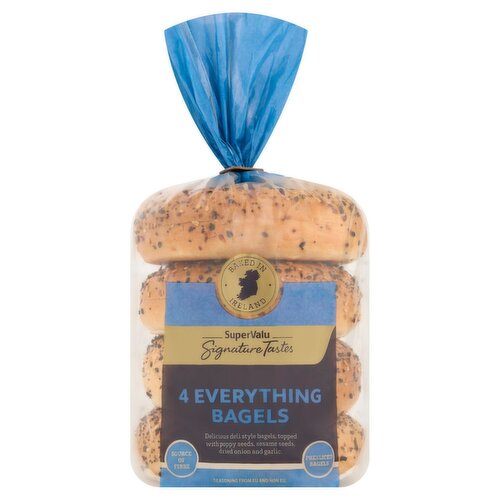 SuperValu Signature Tastes Everything Bagel 4 Pack (340 g)
