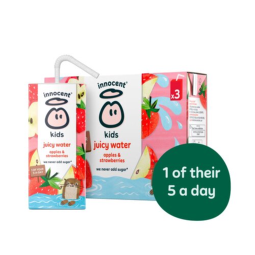 Innocent Apples & Strawberries Kids Juicy Water 3 Pack (200 ml)