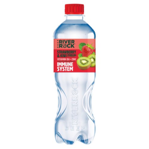 Deep River Rock Strawberry & Kiwi Immune System Sparkling Water Bottle (500 ml)