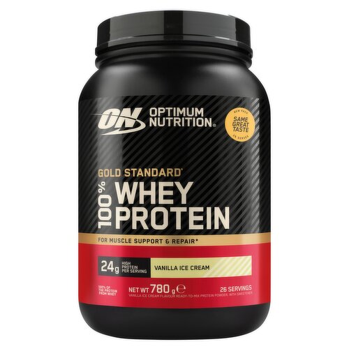 Optimum Nutrition Gold Standard Vanilla Ice Cream 100% Whey Protein Powder (780 g)