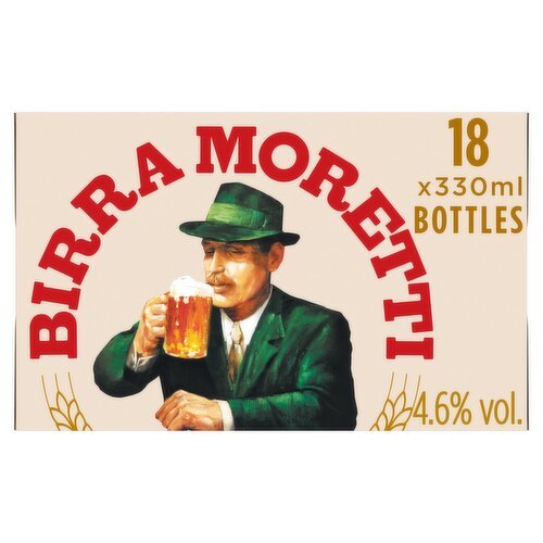 Birra Moretti Beer Bottles 18 Pack (330 ml)