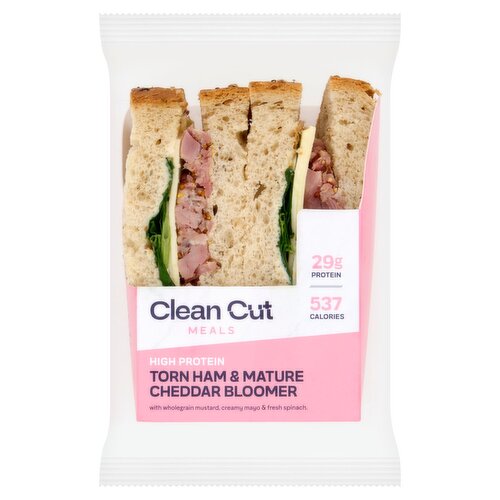 Clean Cut Meals Irish Pulled Ham & Mature Cheddar Bloomer (220 g)