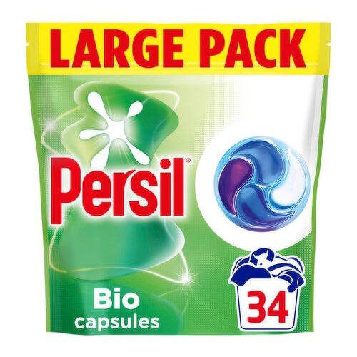 Persil Bio 4 in 1 Laundry Detergent Capsules 34 Wash Large Pack (34 Piece)