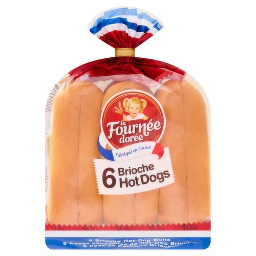 La Fournee Doree Brioche Hot Dog Rolls 6 Pack (270 g)