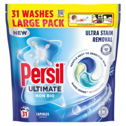 Persil Ultimate Non Bio Laundry Detergent Capsules 31 Wash Large Pack (31 Piece)
