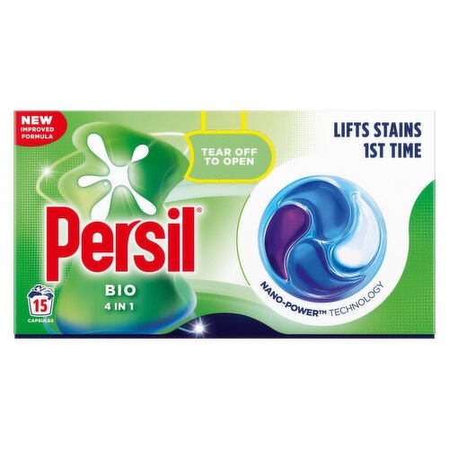 Persil Bio 4 In 1 Laundry Capsules 15 Washes (15 Piece)