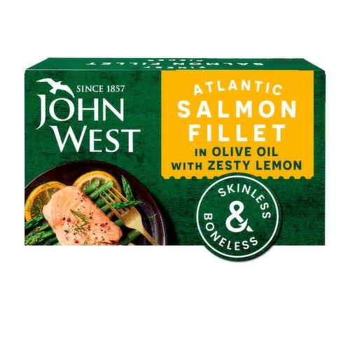 John West Atlantic Salmon Fillet in Olive Oil with Zesty Lemon (115 g)