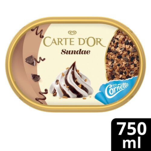 Carte D'or Chocolate Sundae Ice Cream Tub (750 ml)