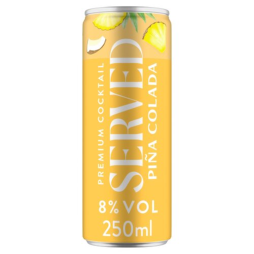Served Pina Colada Cocktail Can (250 ml)