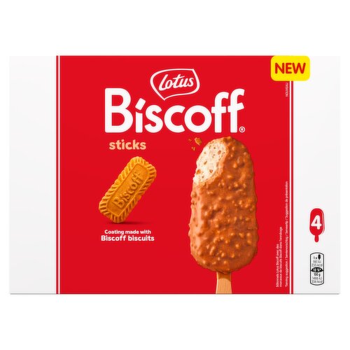Lotus Biscoff Ice Cream Stick 4 Pack (90 ml)