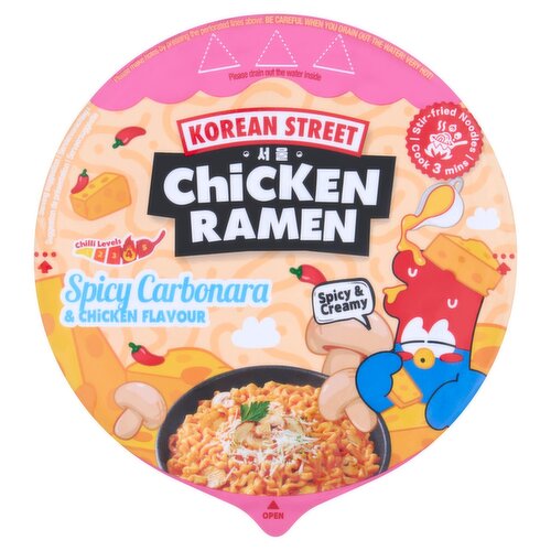 Korean Street Spicy Carbonara & Chicken Flavour Ramen Bowl (106 g)