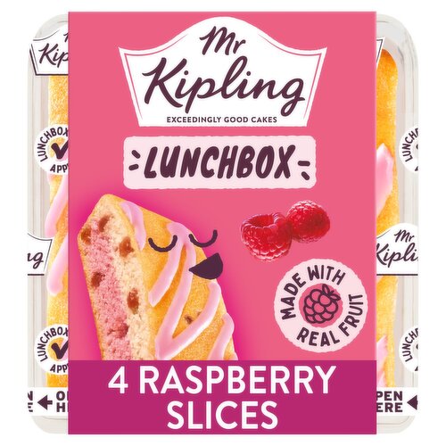 Mr Kipling Raspberry Cake Slices Lunchbox 4 Pack (96 g)