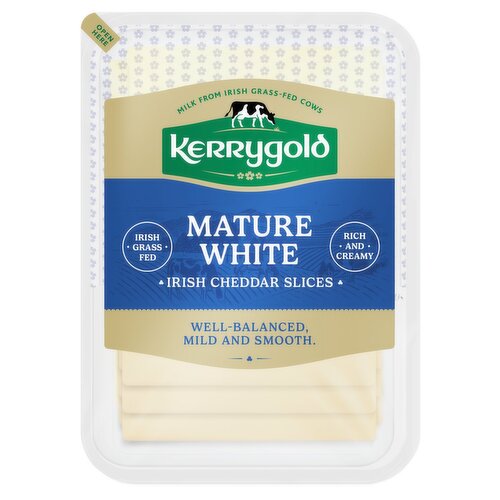 Kerrygold Mature White Irish Cheddar Cheese Slices (180 g)