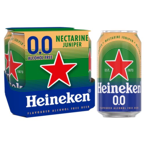 Heineken Nectarine Juniper 0.0 Beer Can 4 Pack (330 ml)