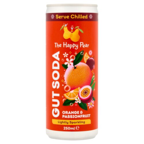 The Happy Pear Orange & Passionfruit Gut Soda Can (250 ml)