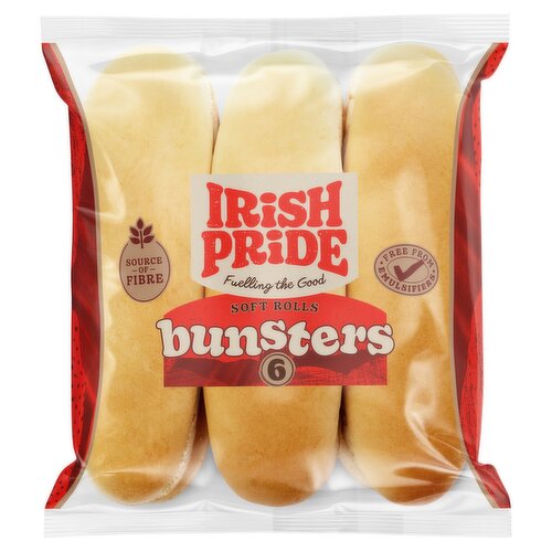 Irish Pride Bunster Soft Rolls 6 Pack (420 g)
