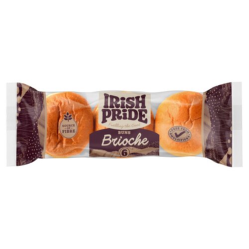 Irish Pride Gourmet Brioche Buns 6 Pack (300 g)