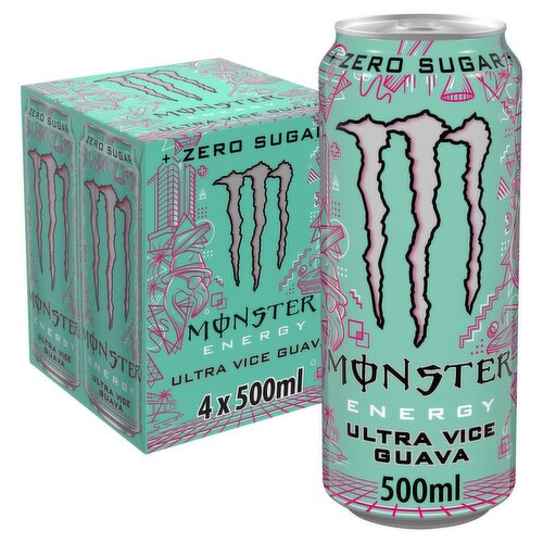 Monster Energy Ultra Vice Guava Can 4 Pack (500 ml)