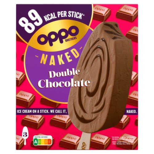 Oppo Naked Double Chocolate Ice Cream Stick 3 Pack (87 ml)