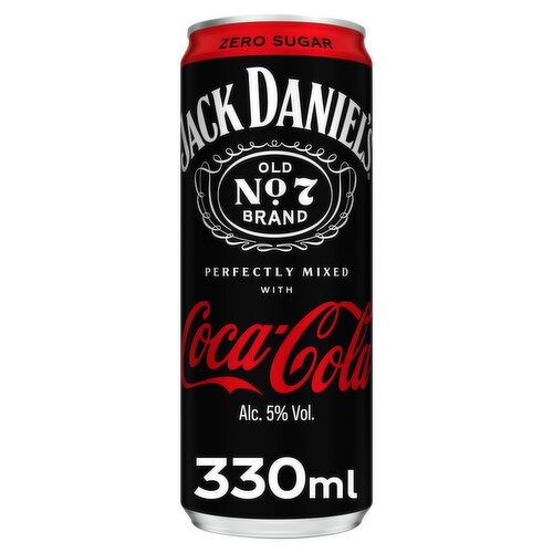 Jack Daniel's & Coca-Cola Zero Sugar Can (330 ml)