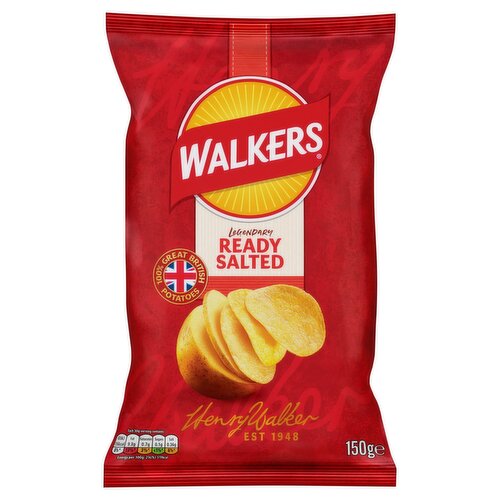 Walkers Ready Salted Sharing Crisps (150 g)