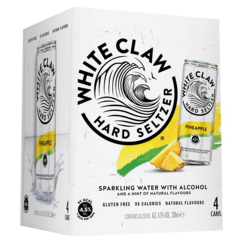 White Claw Pineapple Hard Seltzer Can 4 Pack (330 ml)