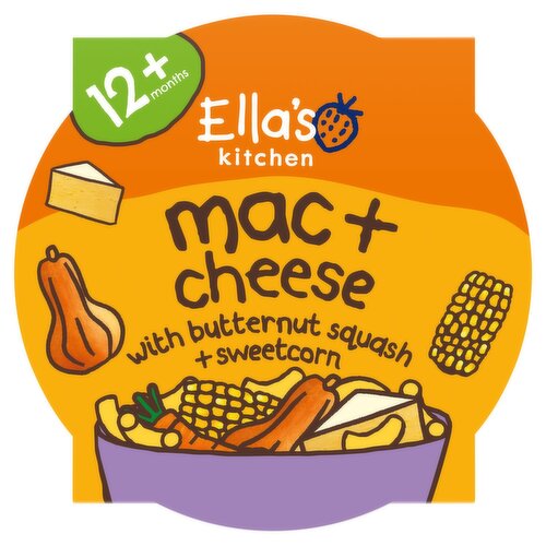 Ella's Kitchen Mac + Cheese with Butternut Squash + Sweetcorn 12+ Months info (200 g)