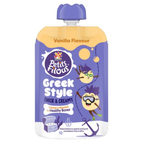 Yoplait Petits Filous Vanilla Greek Style Yogurt Pouch (85 g)