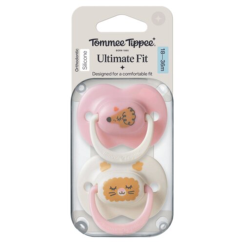 Tommee Tippee Orthodontic Ultimate Fit Pink Soother 18-36 Months (2 Piece)