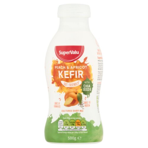 SuperValu Peach & Apricot Kefir with Chia Seeds Drink (500 g)